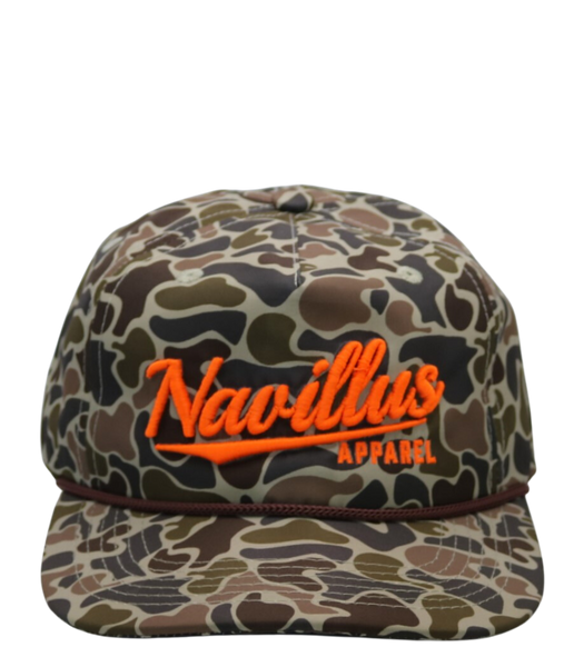 Another front photo of the Vintage Camo Rope Cap.