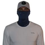 Model wearing bamboo neck gaiter.