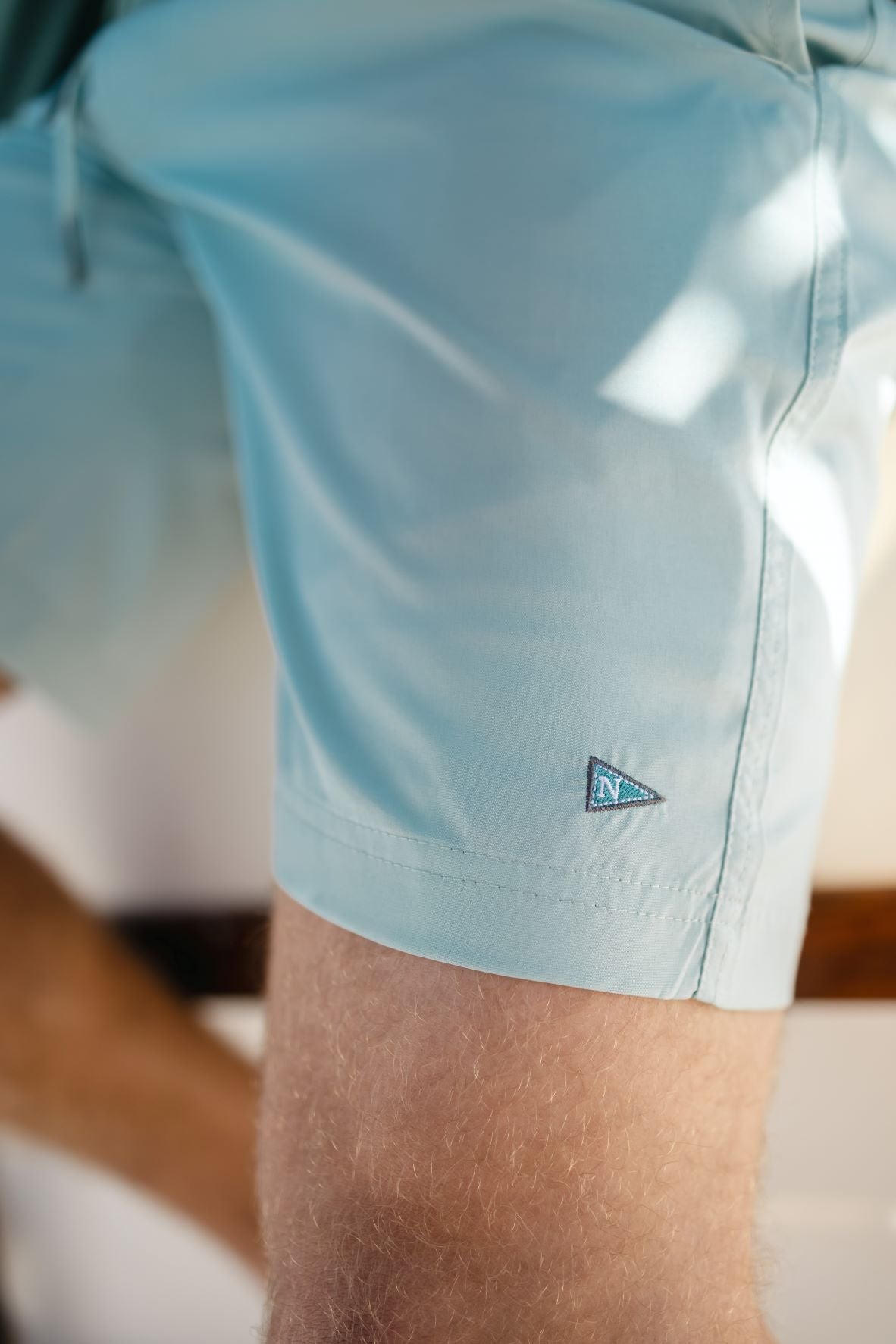 Model wearing the Bamboo Lined Sabalo Fishing Shorts. These fishing shorts are perfect for long days on the water.