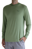 Front of the Tarpon Crossover Hoodie in Fairway Green.