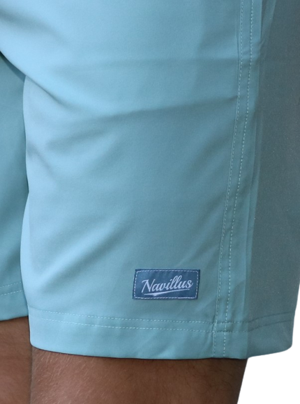 Front vintage logo on Bamboo Lined Classic Shorts. These shorts are perfect for long days on the water. 