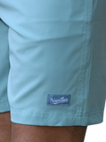 Front vintage logo on Bamboo Lined Classic Shorts. These shorts are perfect for long days on the water. 