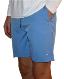 Front of the Bamboo Lined Sabalo Fishing Shorts. These fishing shorts are perfect for long days on the water.