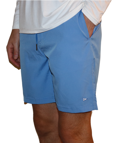 Front of the Bamboo Lined Sabalo Fishing Shorts. These fishing shorts are perfect for long days on the water.