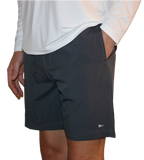 Front of the Bamboo Lined Sabalo Fishing Shorts. These fishing shorts are perfect for long days on the water.