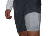 Front iPhone pocket of the Bamboo Lined Sabalo Fishing Shorts. These fishing shorts are perfect for long days on the water.