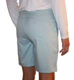 Back of the Bamboo Lined Sabalo Fishing Shorts. These fishing shorts are perfect for long days on the water.